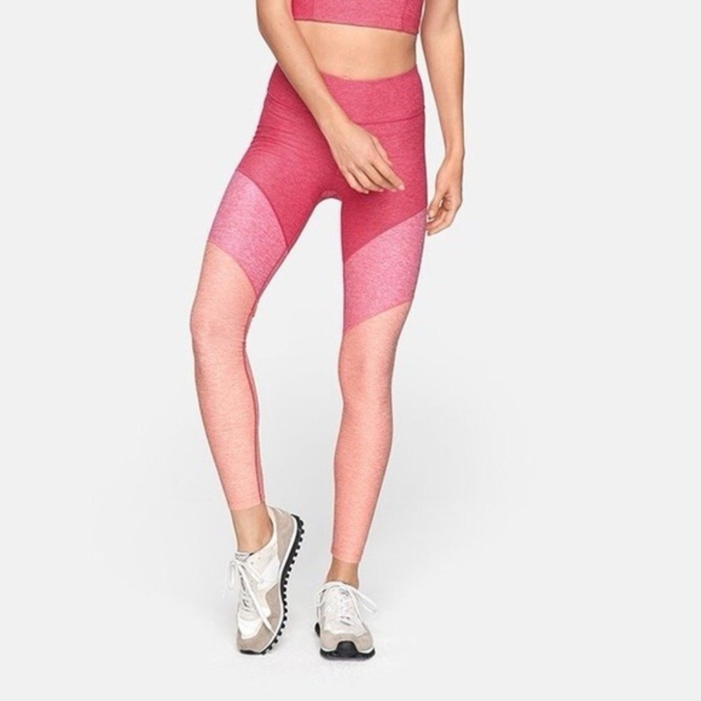 OUTDOOR VOICES 7/8 SPRING PINK COLORBLOCK LEGGINGS 🩷